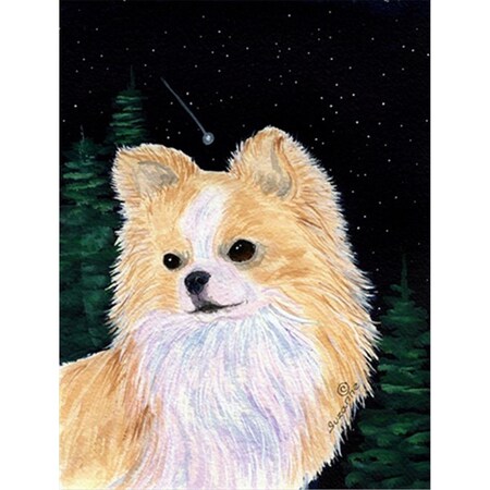 Carolines Treasures Starry Night Chihuahua Canvas Flag - House Size- 28 x 40 in. SS8508CHF